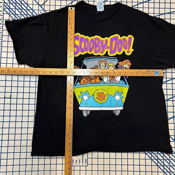 Scooby-Doo T-Shirt Size XL Black Mystery Machine Graphic Delta Pro Weight y2k - Picture 6 of 6